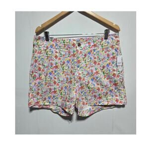 Gap Woman's 5" Short Floral Mid-rise Stretch Shorts Size 12 NWT Garden Girl